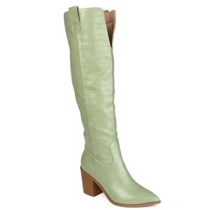 JOURNEE COLLECTION THERESE WIDE CALF BOOT green
